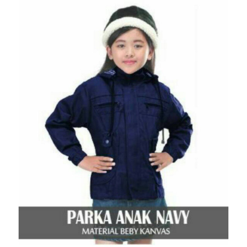 Grosir JAKET ANAK PARKA CEWE KANVAS COD Elegan