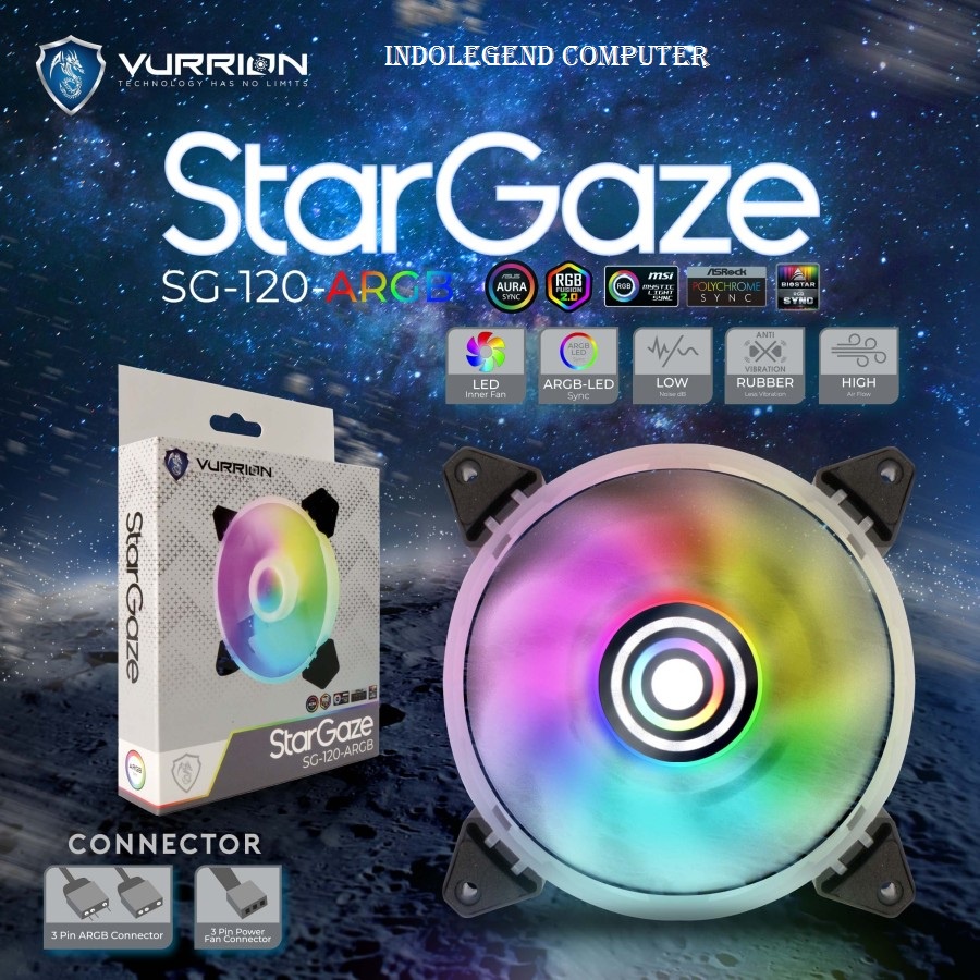 FAN  FAN CASING  FAN COOLER - VURRION STAR GAZE FAN ARGB