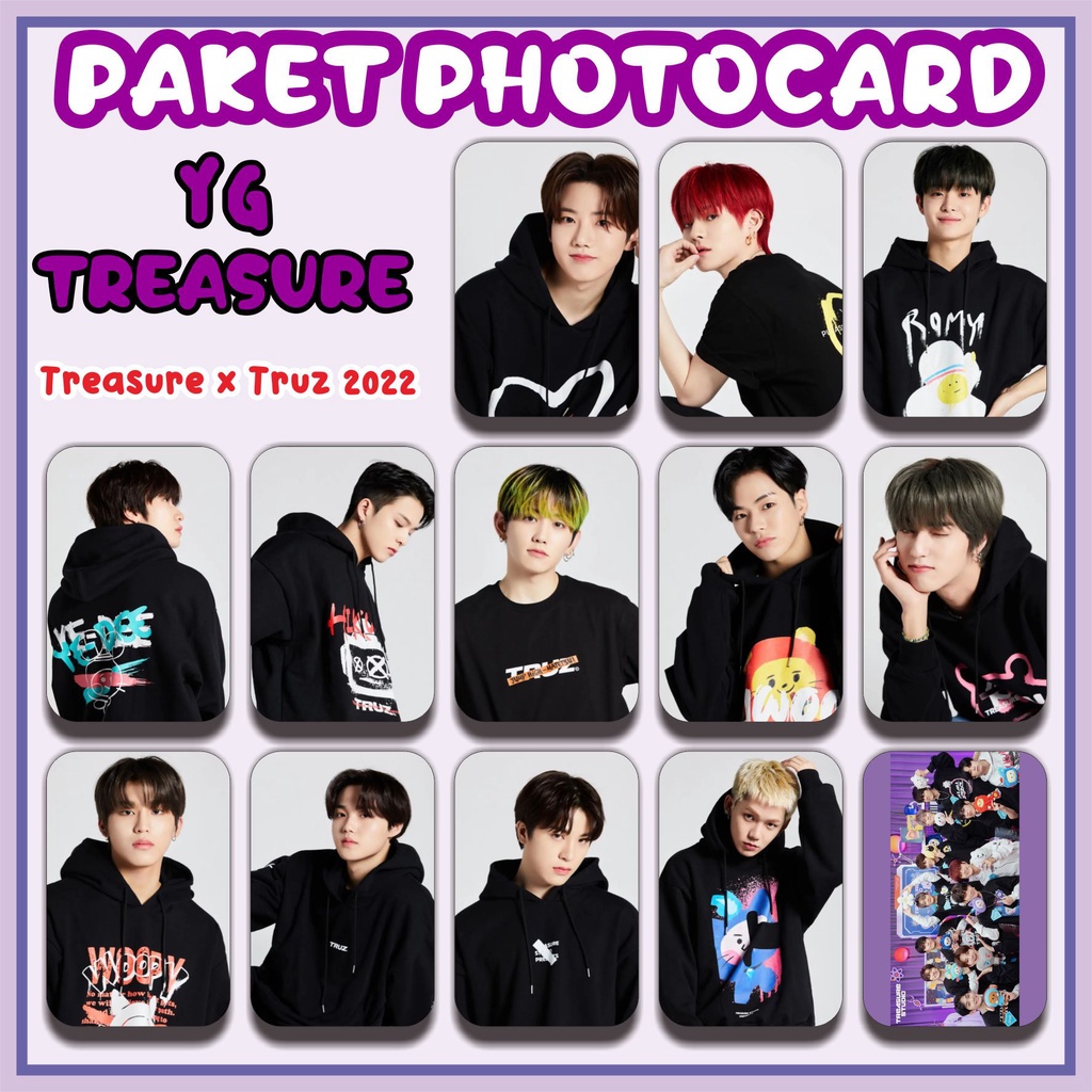 13 lbr - [ READY STOCK] Bisa COD - PAKET PHOTOCARD TREASURE TRUZ LINE FRIENDS PHOTOCARD YG TREASURE 
