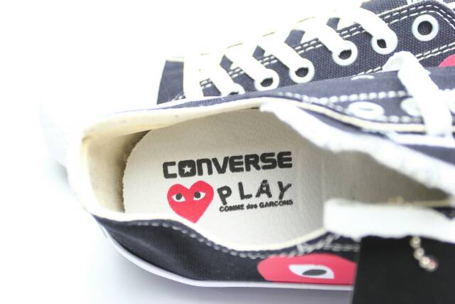 [COD] [GRADE ORIGINAL] Sepatu Converse All Star Low/High CT x CDG PLAY - Hitam, Putih (Free Box)