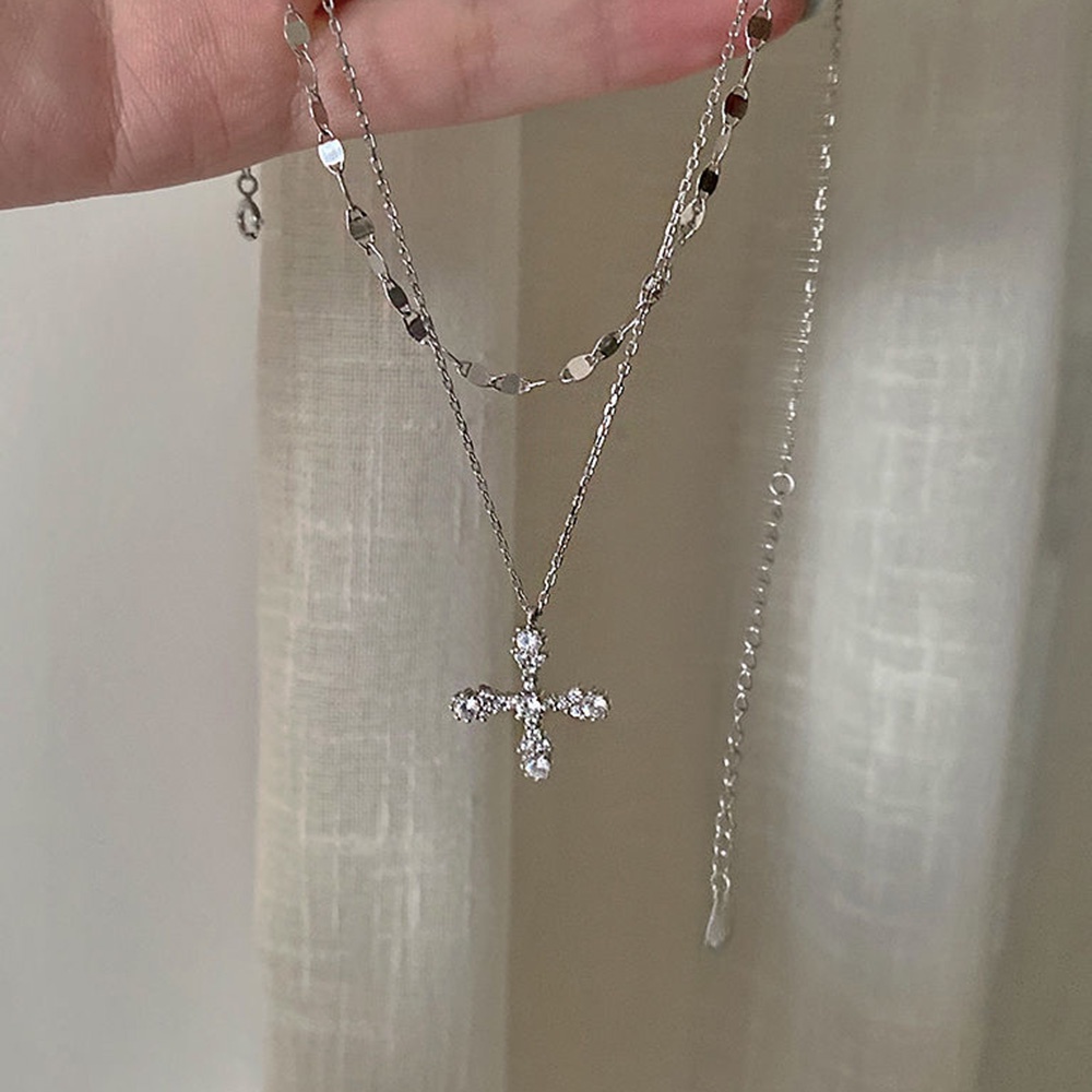 【COD Tangding】Kalung Rantai Klavikula Model Lapis Ganda Untuk Wanita