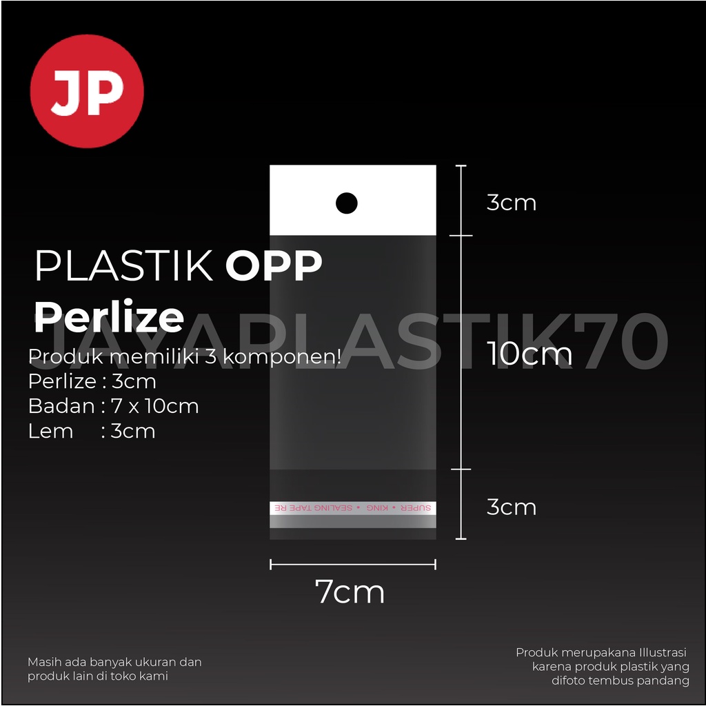 Plastik OPP Perlize uk 7x10x3cm (perlize) + 3cm (lem) 100pcs/pack