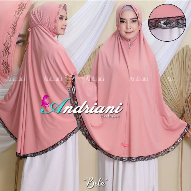 Hijab andriani Bela bordir ped renda