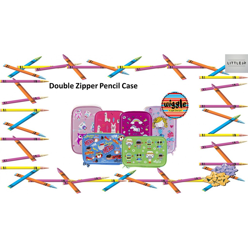

Wiggle - Double Zipper Pencil Case / Kotak Pensil