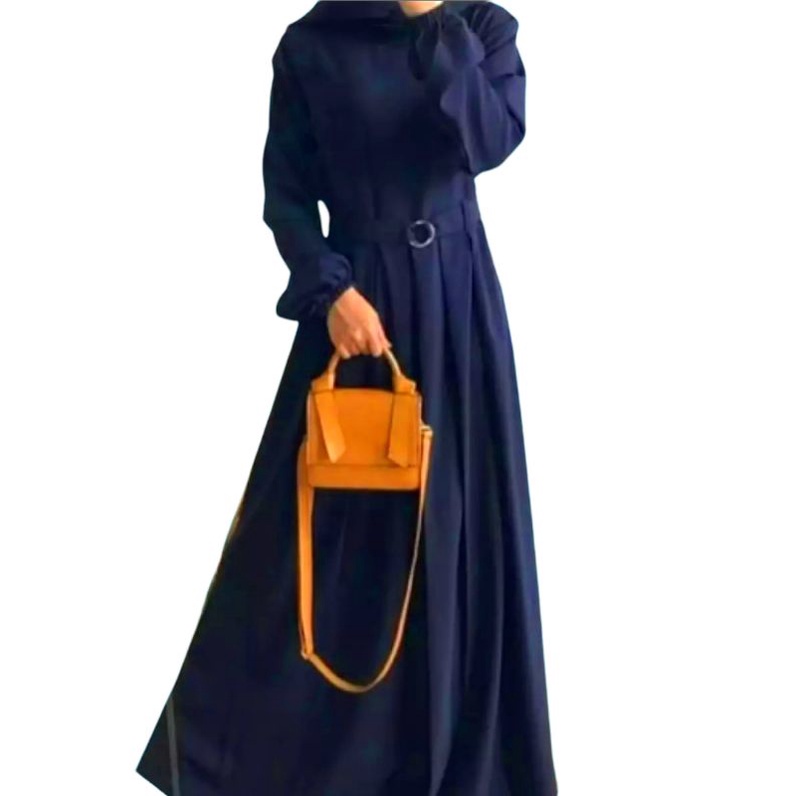 Gamis wanita terbaru 2021 Gamis remaja terbaru kekinian modern 2023 wanita dress arumi maxy syari-Navy