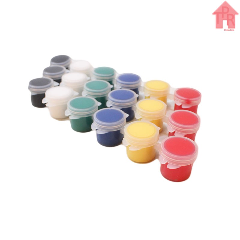 Cat Akrilik Untuk Prakarya Tanah Liat - 6warna x 5mL.