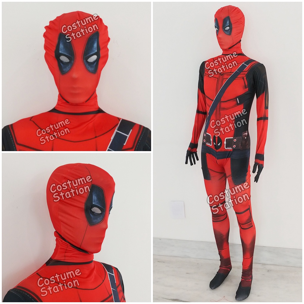 Kostum Deadpool / Costume Superhero Marvel pria dewasa