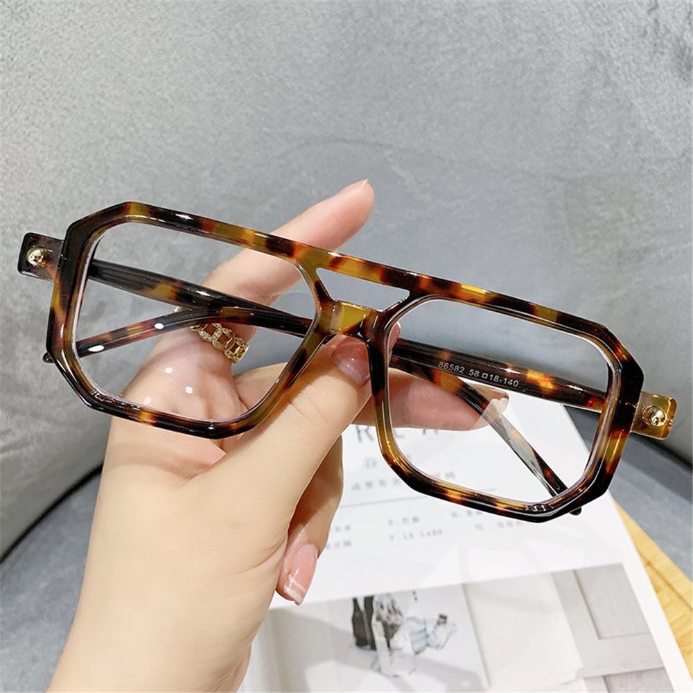 Nanas Kacamata Hitam Wanita Retro Leopard Street Wear Eyewear Sun Glasses