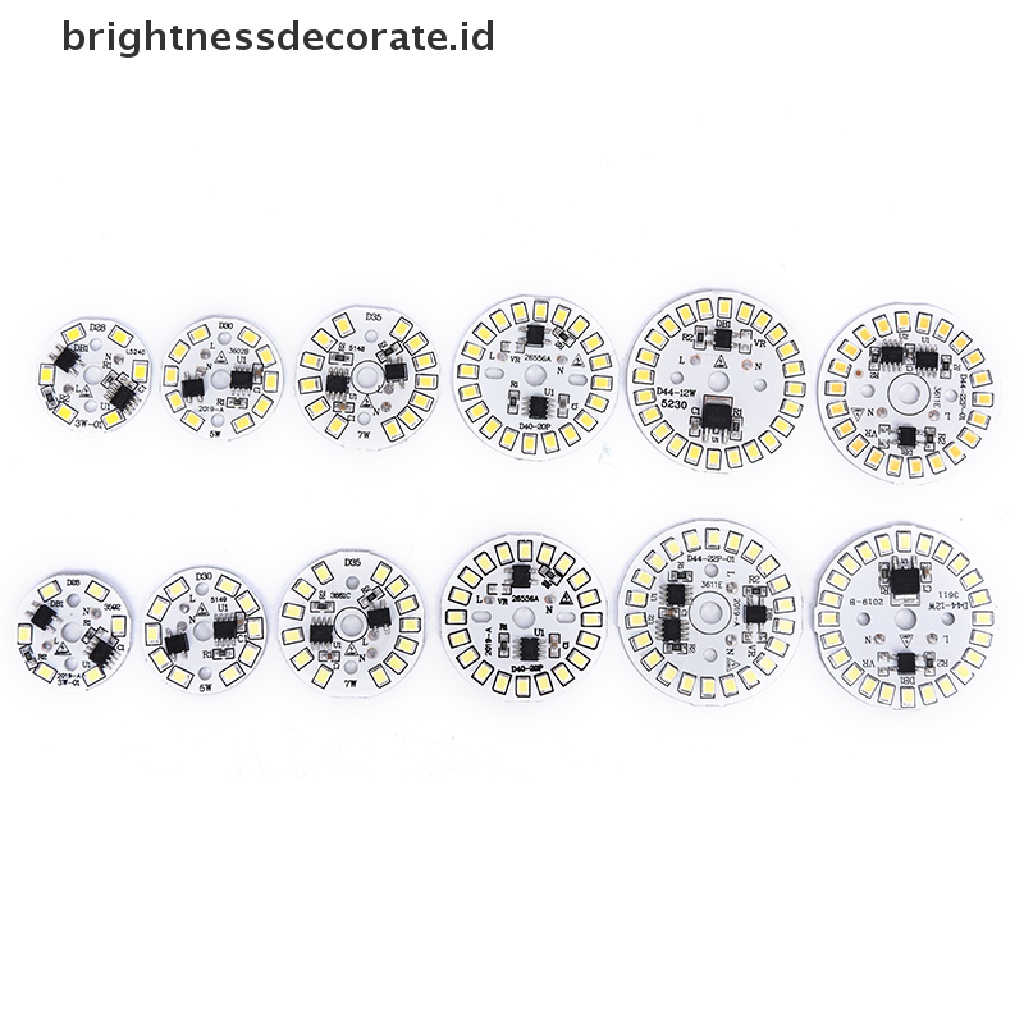 (Birth) Plat Modul Lampu Bohlam Led Smd Bentuk Bulat