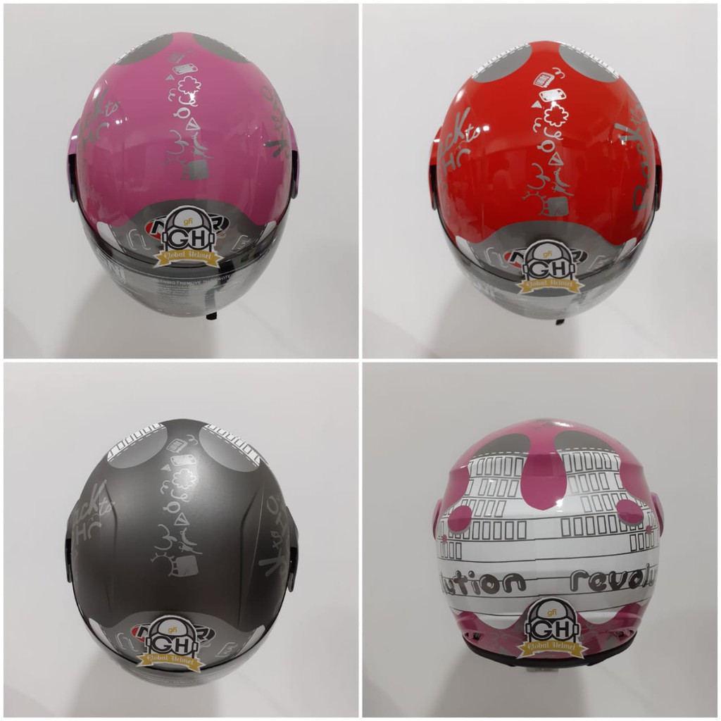 HELM HALF FACE EVOLUTION MOTIF REVOLUTION MIRIP GM EVO MURAH HELM DEWASA MURAH COD SNI
