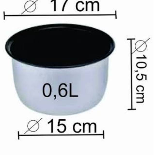 Panci Teflon Rice Cooker Miyako 0.6 Ltr