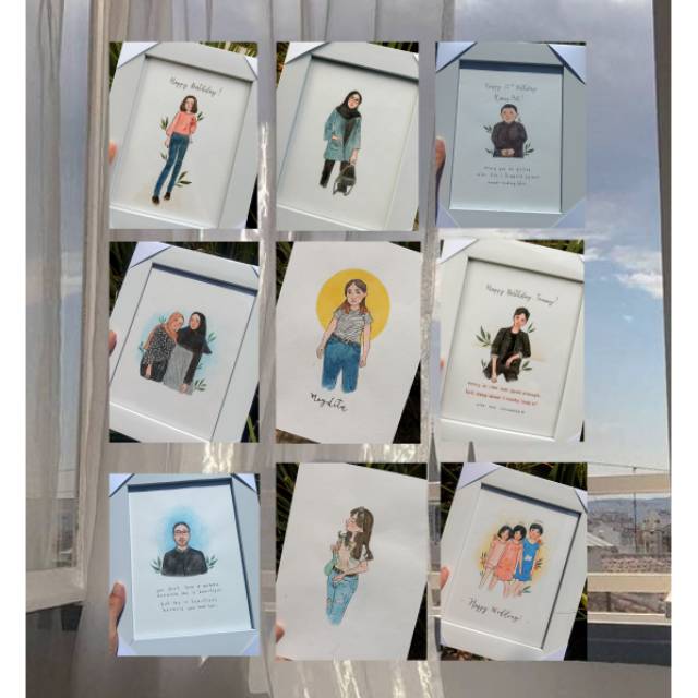 

Watercolor Illustration in frame
