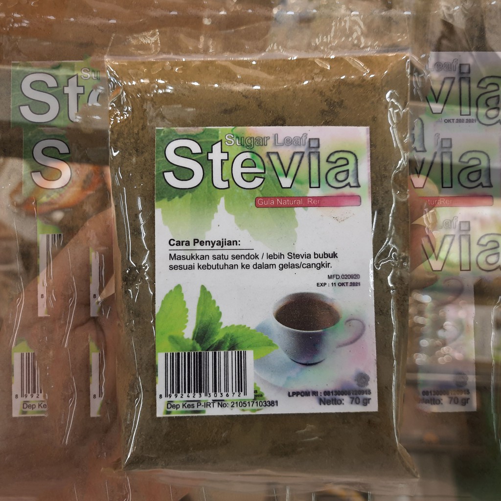 

Sugar Leaf Stevia 70gr / Gula Daun Bubuk / Pemanis Alami Natural Sweetener