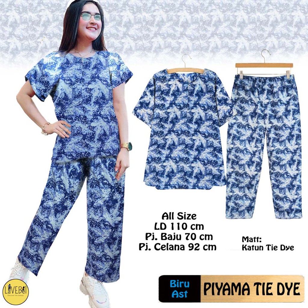 LVB Piyama Wanita TIE DYE / baju tidur wanita / set pajamas wanita / Setelan kasual wanita/21743