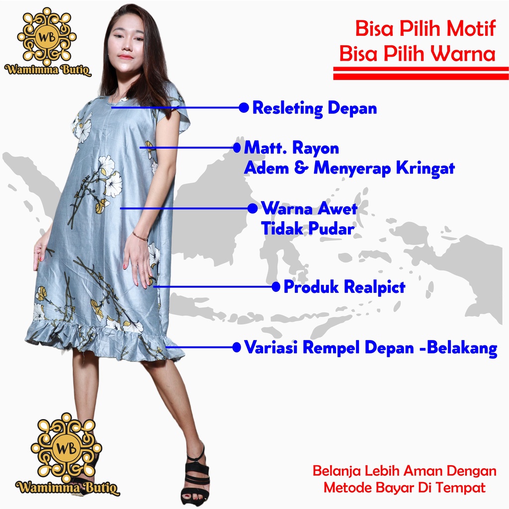 Daster Ruffle Busui Daster Rempel Busui Daster Rempel Bawah Daster Rufle Busui Dress Ruffle Wanita