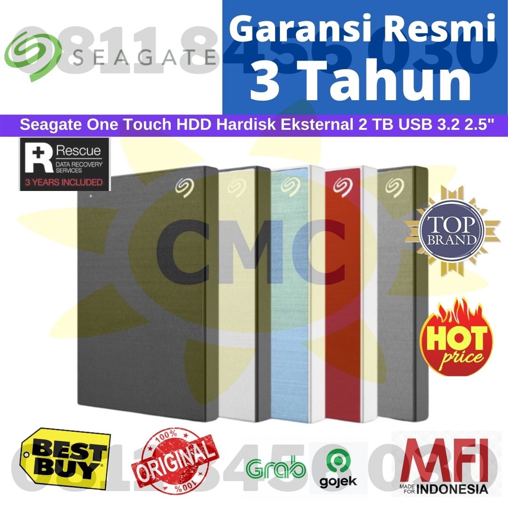 Seagate One Touch HDD Hardisk Eksternal 2 TB 2TB USB 3.2 Pengganti Seagate Backup Plus