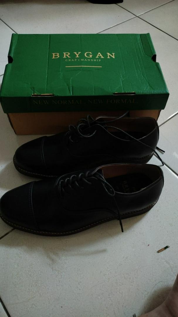 Brygan Craftmanship - Sepatu Kerja Pantofel Sanada Derby Oxford Black