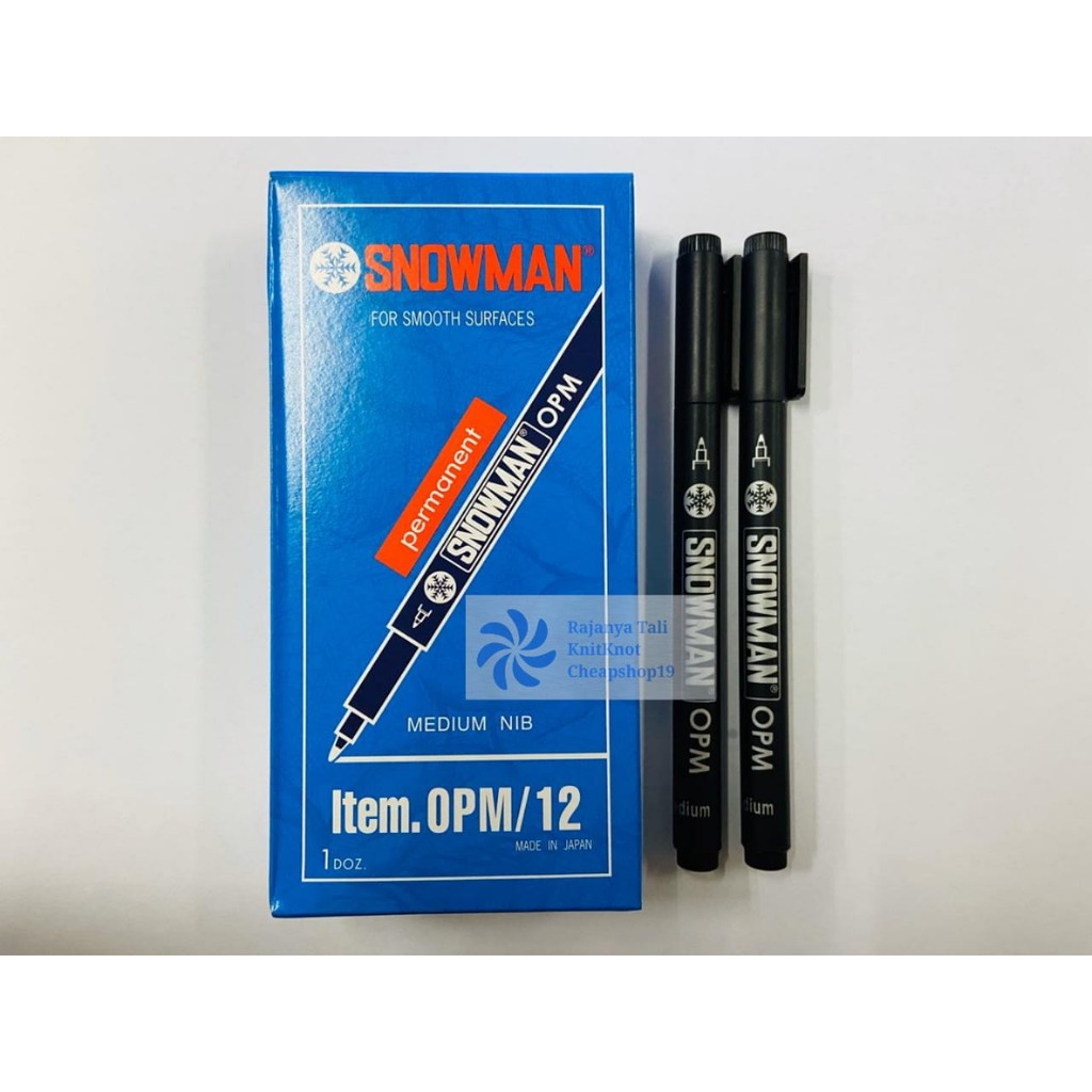 Spidol Permanent Pen Snowman OHP tipe OPM | Shopee Indonesia