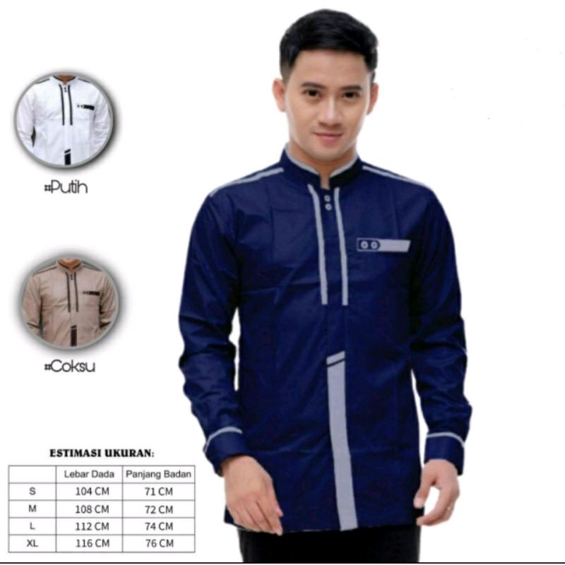 BAJU KOKO GUS AZMI KOKO MOTIF KHATULISTIWA TERLARIS BAJU KOKO EL RUMI KOKO HILWA TERBARU BISA COD