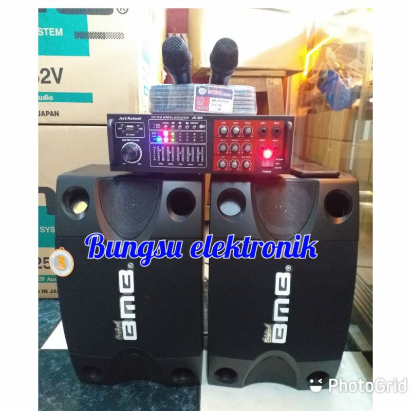 Paket karaoke speaker BMB 8 inch original