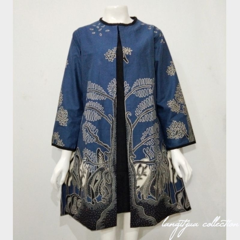 TUNIK KASYAIRA | BAJU BATIK WANITA MODERN MONALISA SIZE M L XL  | BAJU KERJA MUSLIMAH TRENDY - LANGITJUA BATIK SOLO