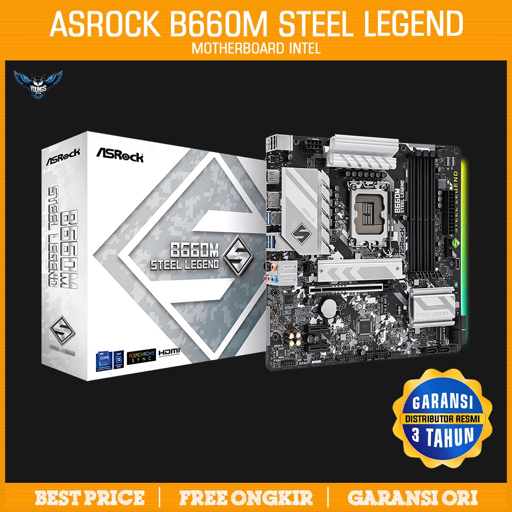 ASROCK B660M STEEL LEGEND | Motherboard Intel Gen 12 LGA1700 B660 MATX