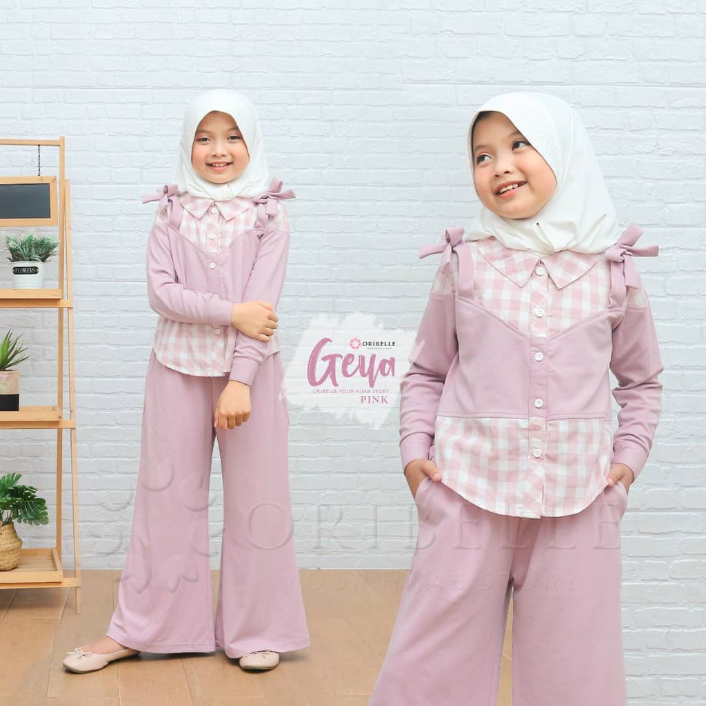 GEYA SET KIDS BL Bahan MANGO CRAPE MIX KATUN KOTAK 9 - 11 TAHUN Baju Gamis Anak Perempuan Gamis Anak Perempuan Terbaru 2021 Kekinian Baju Gamis Anak