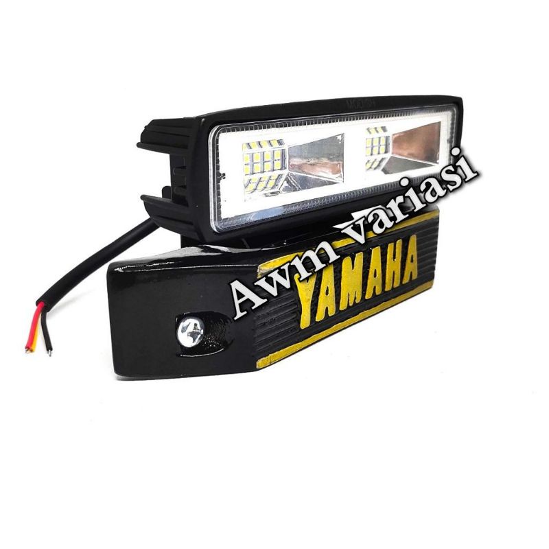 [PAKET]Lampu Tembak Sorot Bar 16 Mata titik Slim 20 watt Cob Work light led Plus Breket kumis RX King