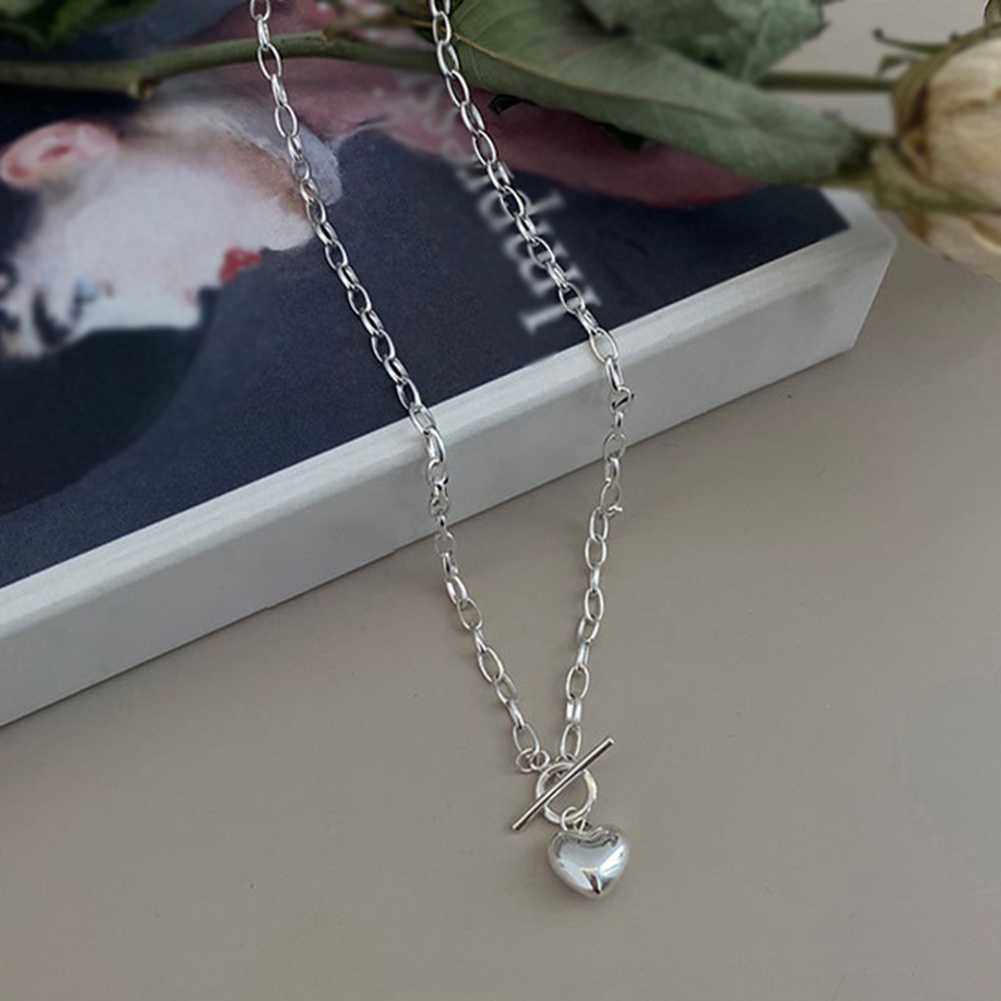 Kalung Rantai Liontin Hati OT Gaya Vintage Untuk Wanita