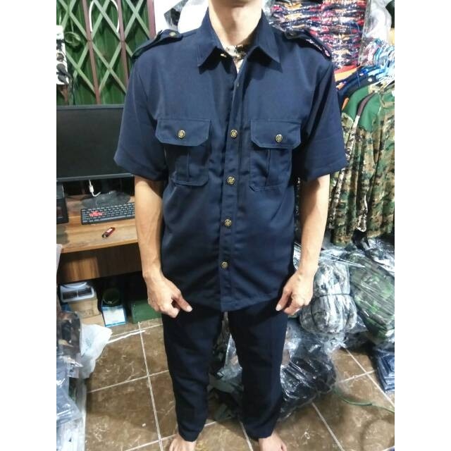 Baju Stelan Safari Satpam Sec Baju Seragam Safari Security | Lengan Pendek