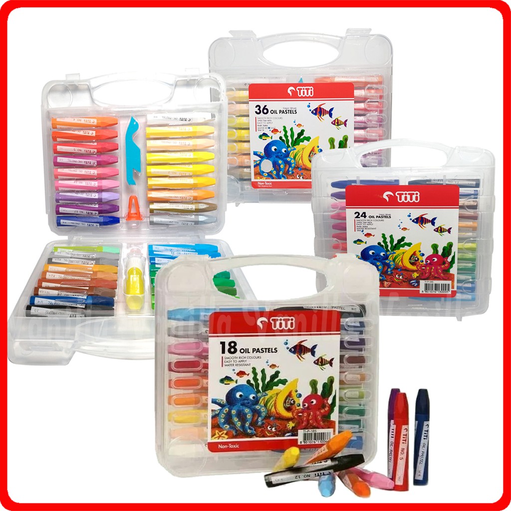 Crayon Titi Oil Pastel Krayon Minyak 18 24 36 warna | Shopee Indonesia