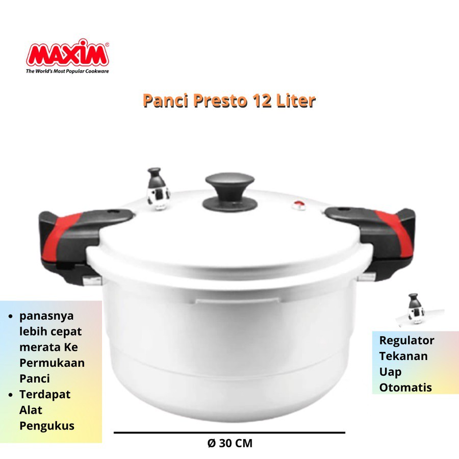 MAXIM Presto 30 cm 12 Liter - Pressure Cooker