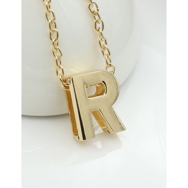 Fashion Gold Color Letter J-R Shape Decorated Necklace