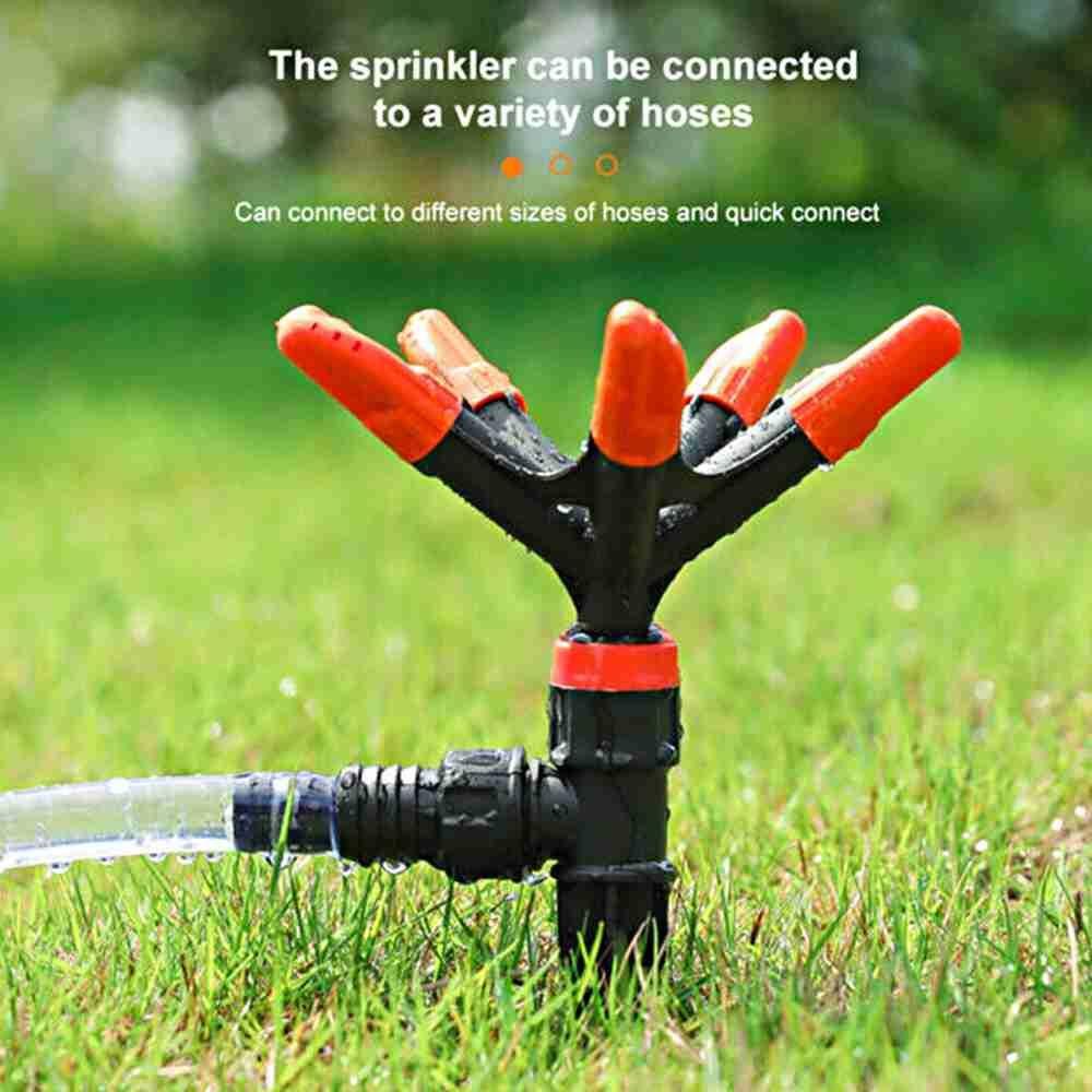 Solighter 2Pcs Sprinkler Taman Kebun Rumah 360putar Selang Cakupan Area Besar Rumput