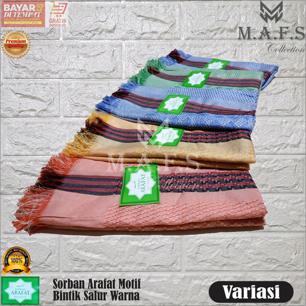 SORBAN HAJI SORBAN MOTIF BINTIK SALUR MURAH