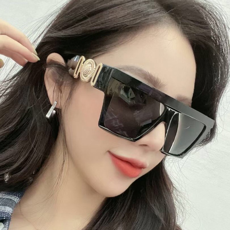 Kacamata Hitam Bingkai Besar Bentuk Kotak Gaya retro Untuk Fotografi