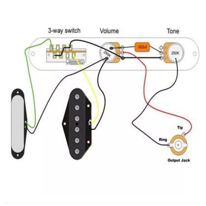 Muslady Telecaster Wiring Diagram from cf.shopee.co.id