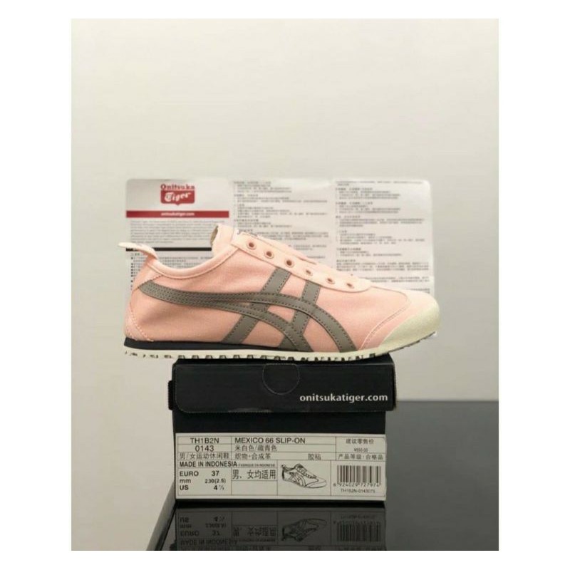 Sepatu Onitsuka Tiger Slip On Pink Grey SUPER SALE