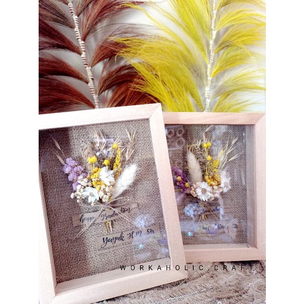 

TERMURAH Kado Wisuda Gift Wedding Kado Nikahan Bunga Kering Frame Bingkai