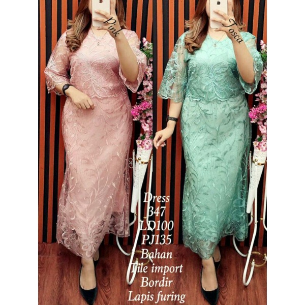 DRESS 347 TILE IMPORT BORDIR LAPIS FURING