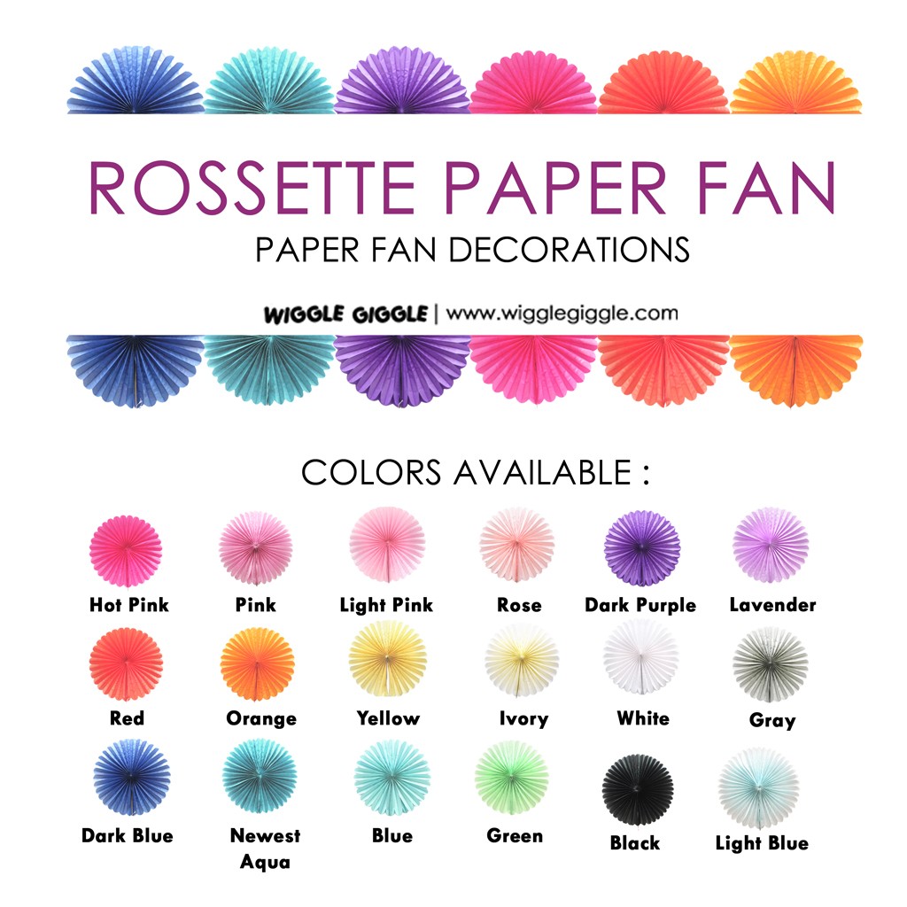 Rosette Paper Fan 20cm