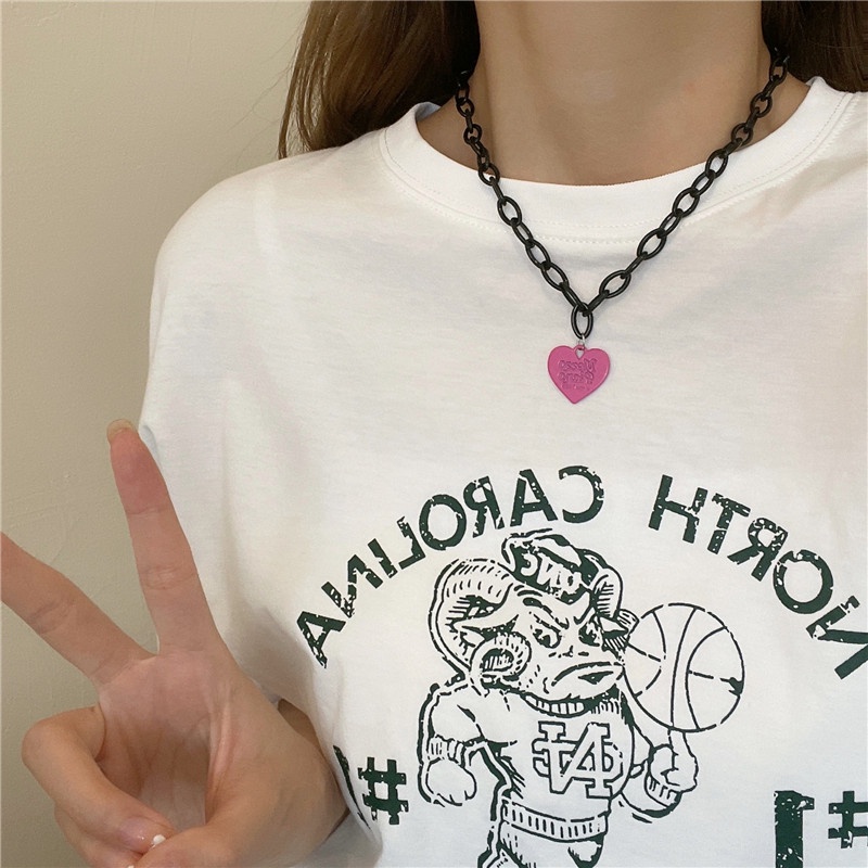 Love Necklace Accessories Trendy Korean Hip-hop Personality Retro