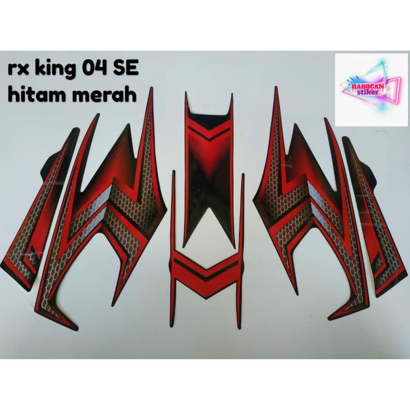 STRIPING RX KING 2004 SE HITAM MERAH TERBAIK