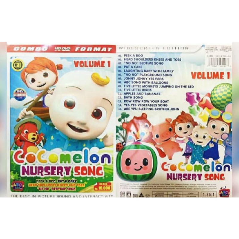 kaset dvd lagu anak cocomelon vol.1