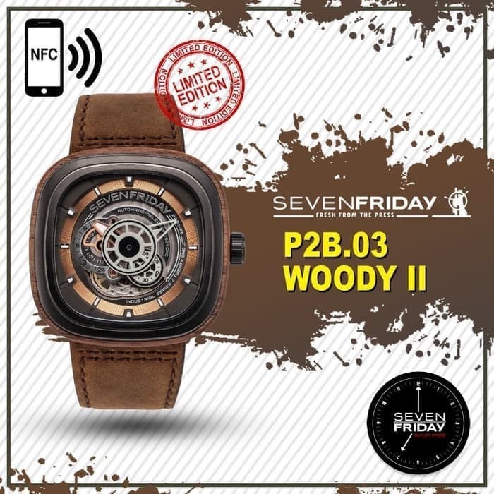 Jam Tangan Pria SF P2B/03 P2B-03 Woody II Limited NFC Aktif