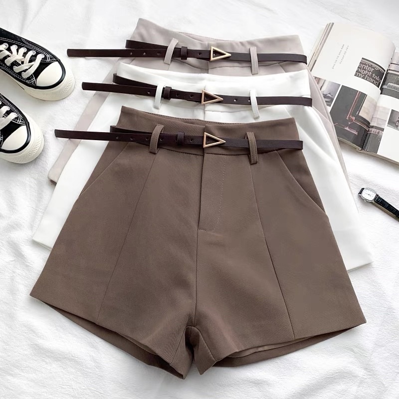 CELANA PENDEK SHORT PANTS HIGHWAIST FREE BELT MX871