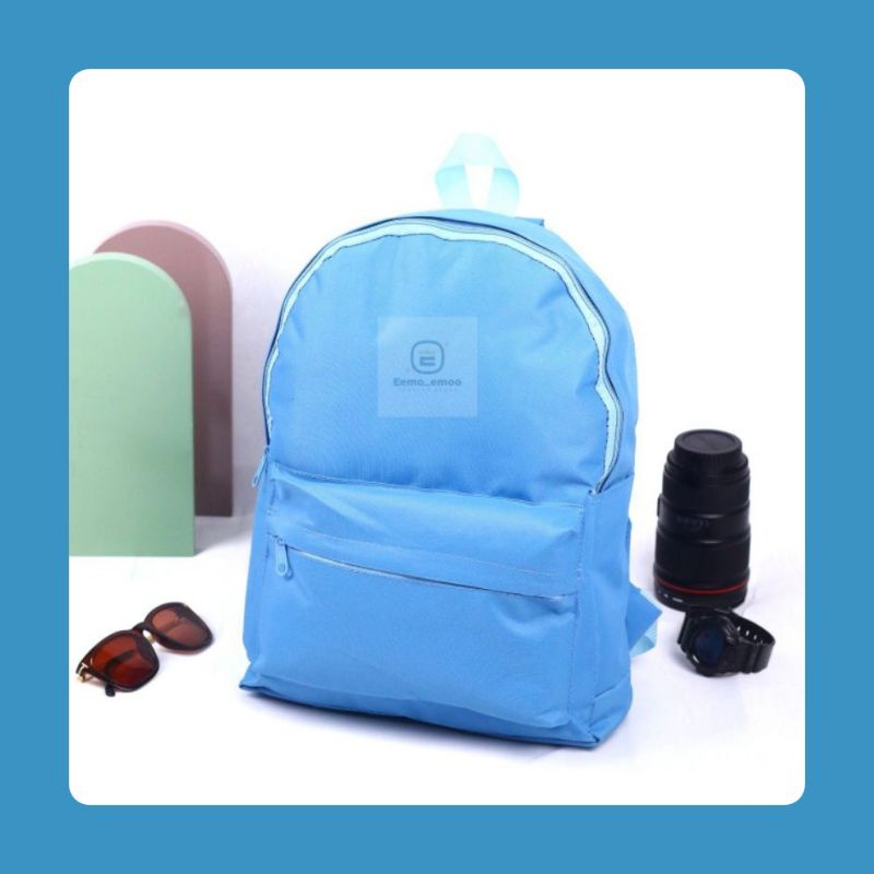 Ransel Polos Pria Wanita Tas Sekolah Backpack SD/SMP/SMA EMOEMO