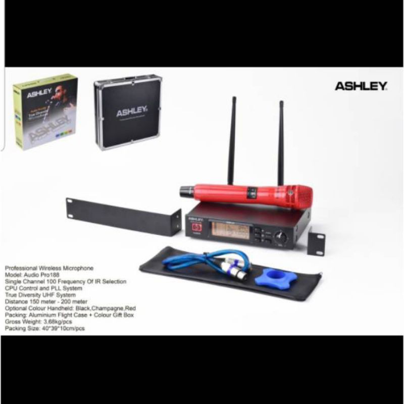 Mic wireless Ashley pro 188 original mic audio pro 188 original