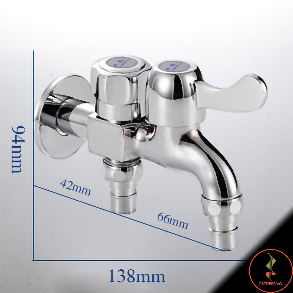 Keran multifungsi 2in1 Dua Kepala Kitchen Faucet Kuningan Anti Karat Alloy