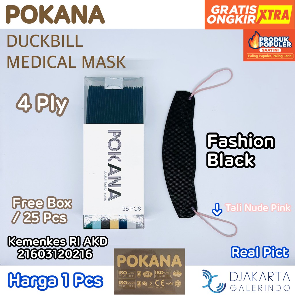 Masker POKANA Duckbill 4Ply Medical Mask - Colour Series &amp; Fashion Series